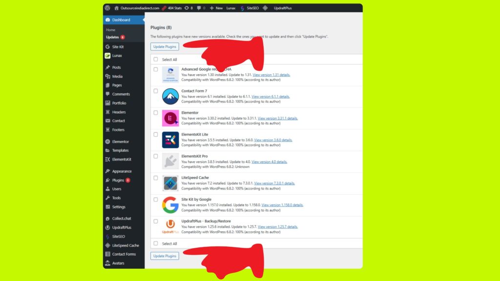 Update Themes And Plugins Regularly